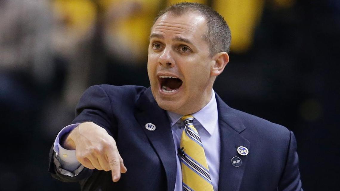 Indiana Pacers head coach Frank Vogel shouted instructions during the first half of Game 6 of an NBA first-round playoff basketball series against the Toronto Raptors in Indianapolis on April 29. Pacers President Larry Bird said May 5 that the team will not renew Vogel’s contract for next season.