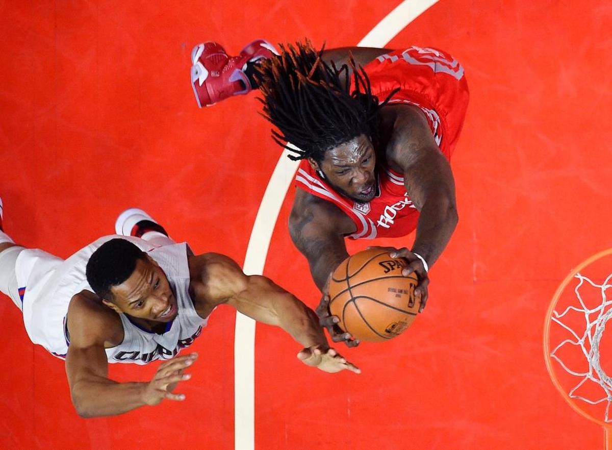 Montrezl Harrell, right, played two seasons for the Rockets after they drafted him in the second round out of Louisville.