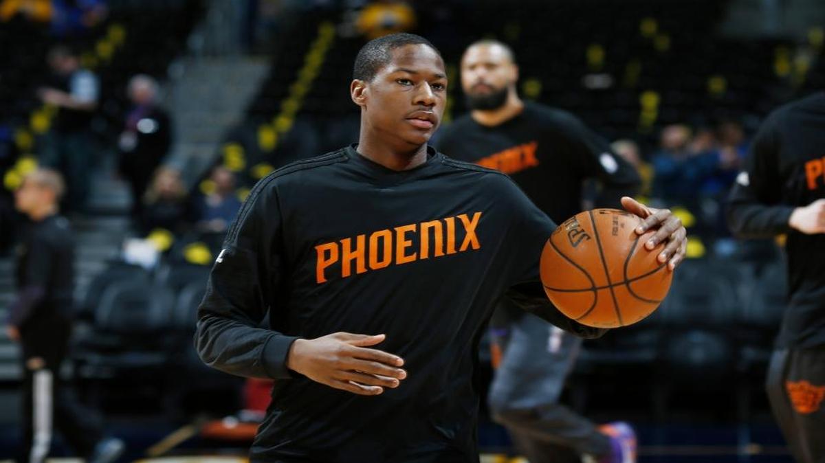 Phoenix Suns guard Archie Goodwin (20) in the first half of an NBA basketball game Thursday, March 10, 2016, in Denver.