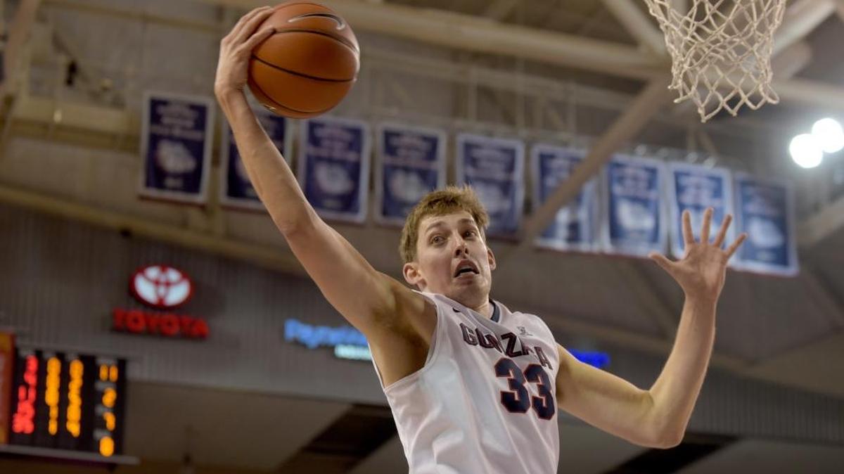 Gonzaga’s Kyle Wiltjer grabbed a rebound against Mount St. Mary’s on Nov. 21, 2015, in Spokane, Wash.