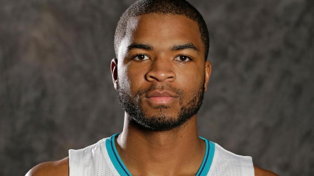 The Charlotte Hornets’ Aaron Harrison posed for a photo during the NBA basketball team's media day in Charlotte, N.C., on Friday, Sept. 25, 2015.