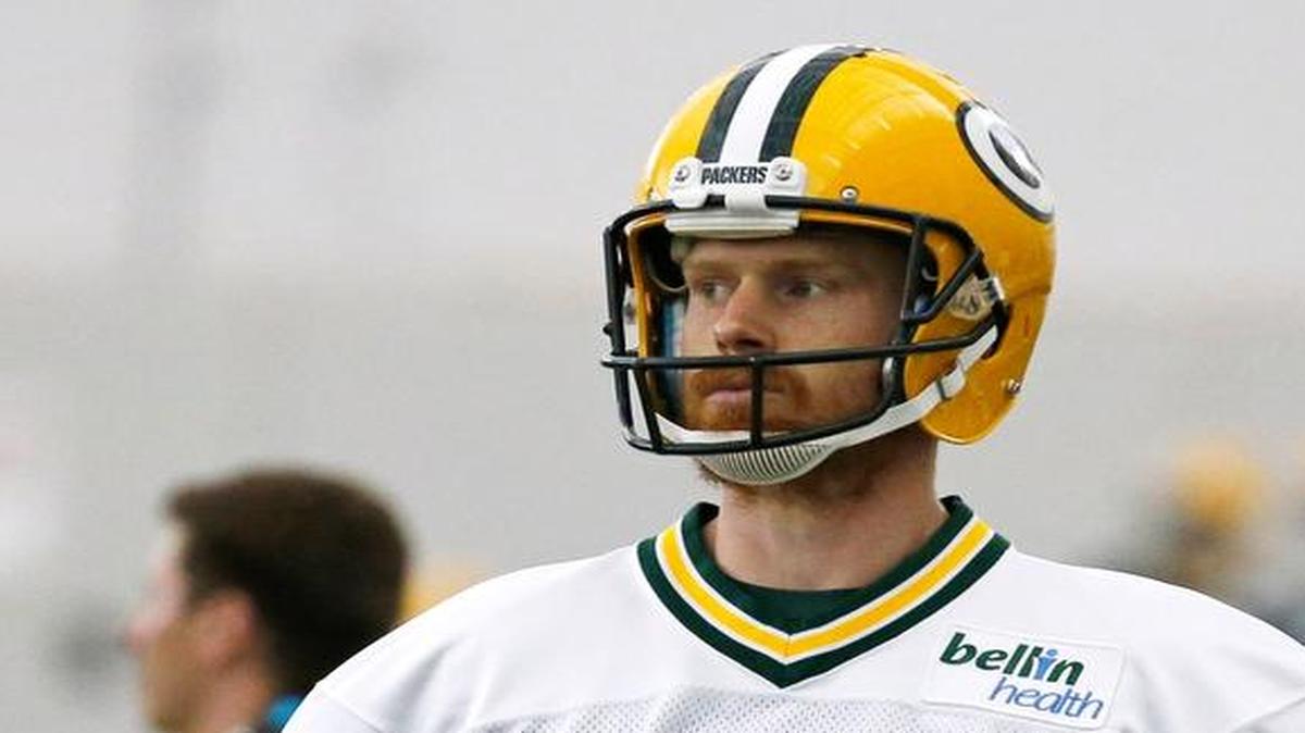 Green Bay Packers punter Tim Masthay participates in drills during an NFL football practice Monday June 6, 2016, in Green Bay, Wis.