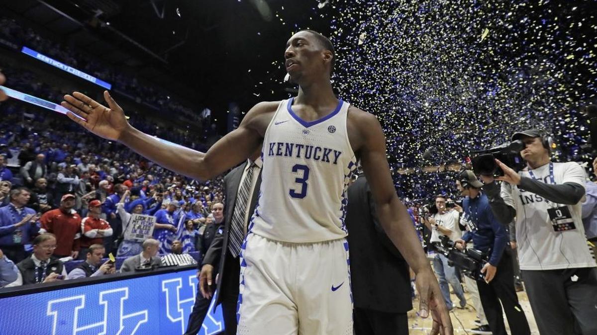 Bam Adebayo averaged 13 points and eight rebounds per game in his one season at Kentucky.