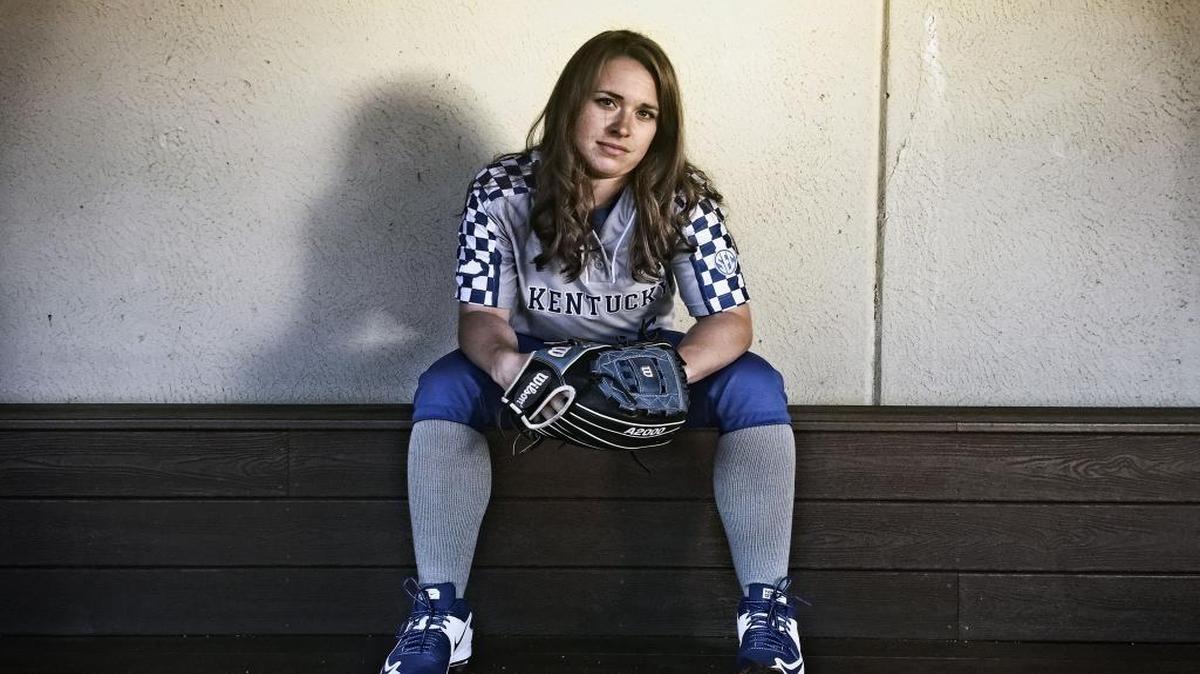 University of Kentucky pitcher Meagan Prince on Tuesday April 12, 2016 in Lexington, Ky.