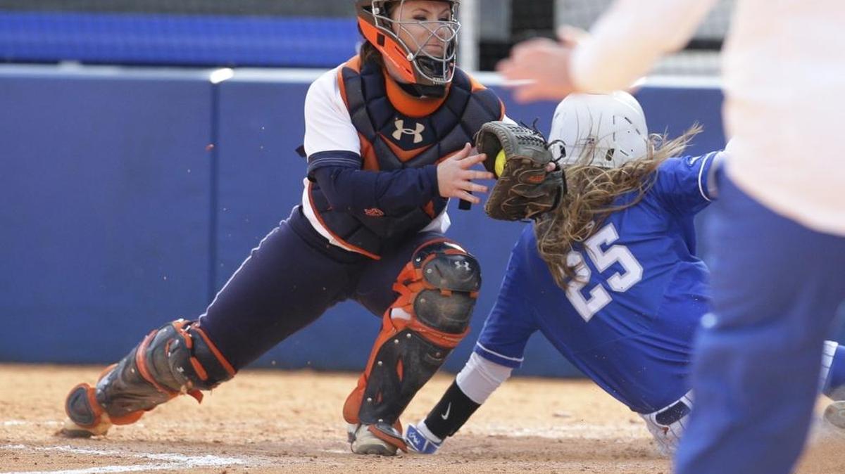 Kentucky outfielder Brooklin Hinz (25) scored to make the score 6-5 in the sixth inning against Auburn on Saturday, April 2, 2016, in Lexington.