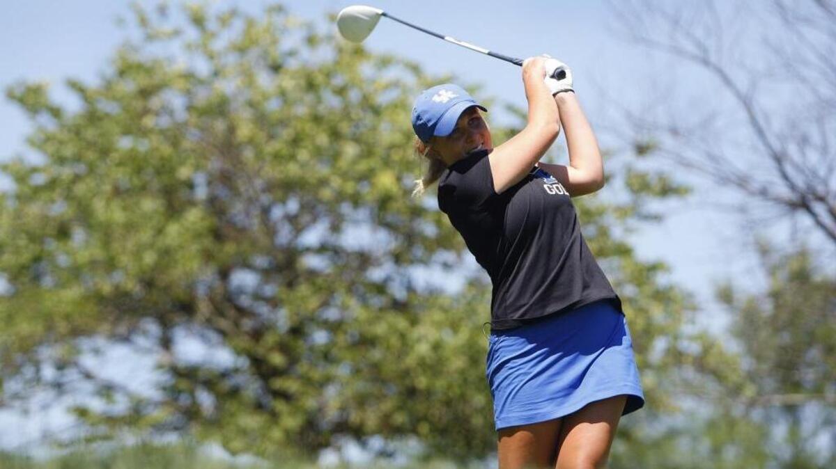 UK golfer Anna Hack, who will play in the upcoming U.S. Women’s Open, practices at the University Club of Kentucky in Lexington on Tuesday, June 28, 2016.