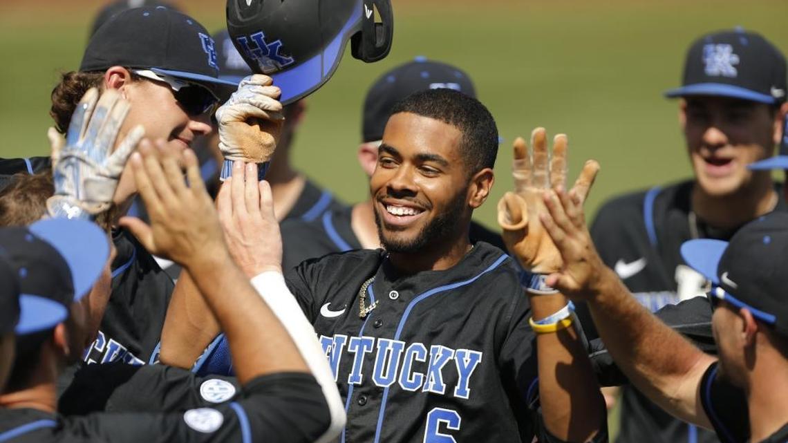 Kentucky outfielder Tristan Pompey (6) hit .361 with 18 doubles, 10 home runs, 45 RBI and 70 runs scored in 2017.
