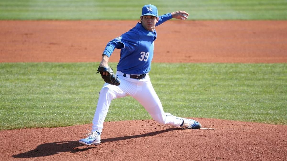 Kentucky left-hander Zach Logue pitched the Cats to a 3-2 victory over UC Santa Barbara on Saturday. He did not allow a run in seven innings of work. Game 3 of the series is Sunday at noon.