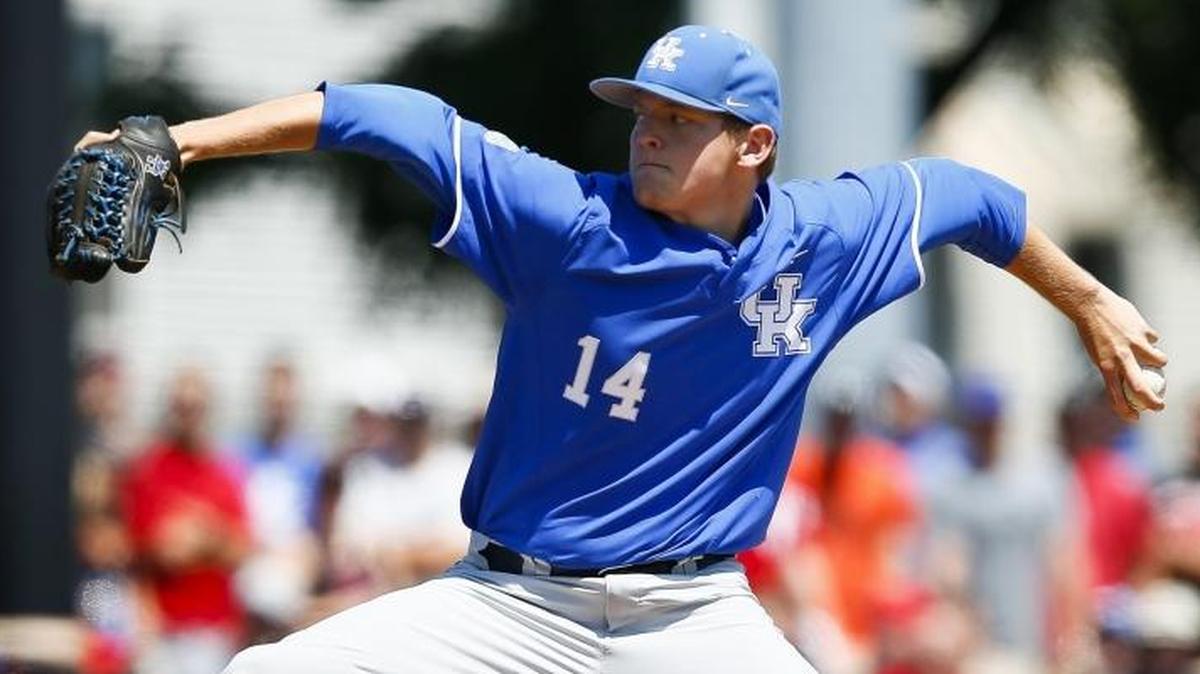 Kentucky’s Zack Thompson has worked his way back to the mound after suffering an elbow injury on March 10.