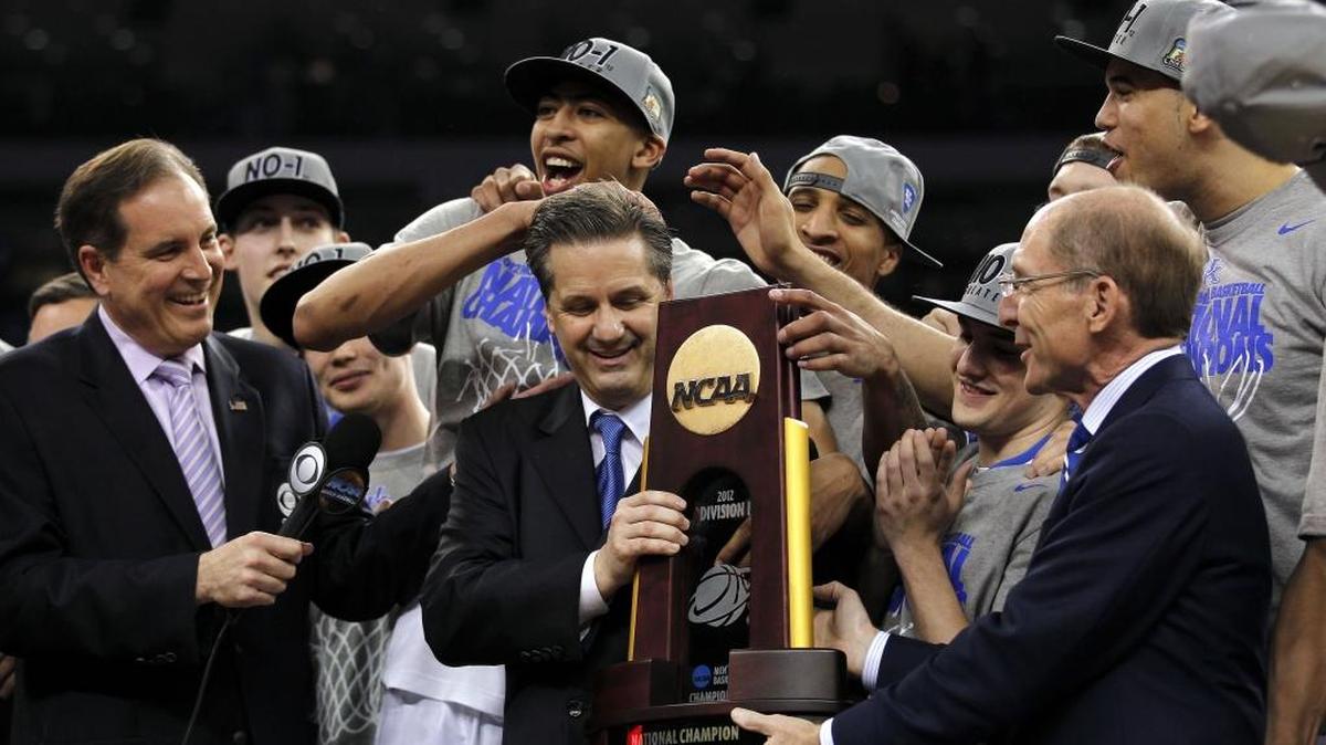 Coach John Calipari and the Kentucky Wildcats won the national championship in 2012.