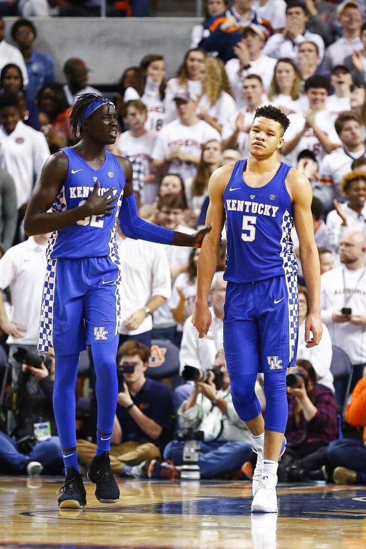 Wenyen Gabriel, left, is the only UK player with NCAA Tournament experience. Kevin Knox is projected as the Cats’ highest draft pick.