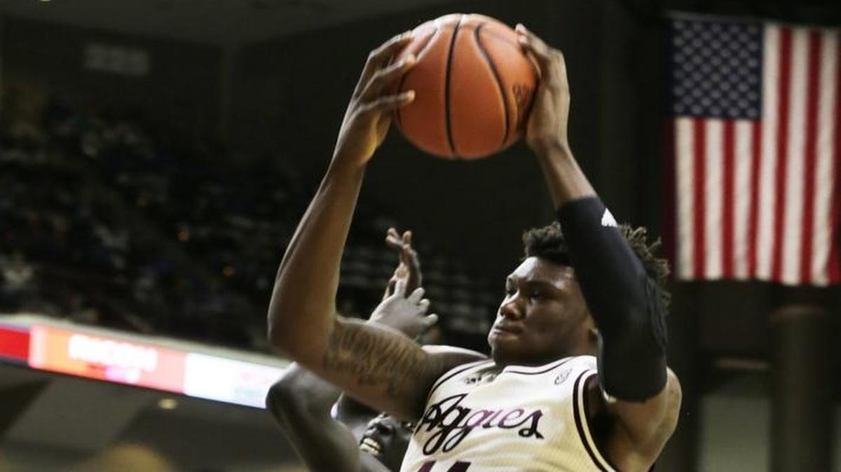Texas A&M forward Robert Williams (44) grabbed a rebound from Kentucky forward Wenyen Gabriel during the teams’ game last season in College Station, Texas.