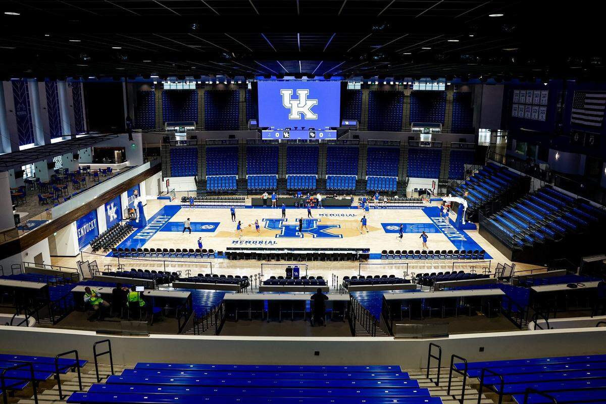 A look inside the newly renovated Memorial Coliseum before the 2024-25 women’s basketball season.
