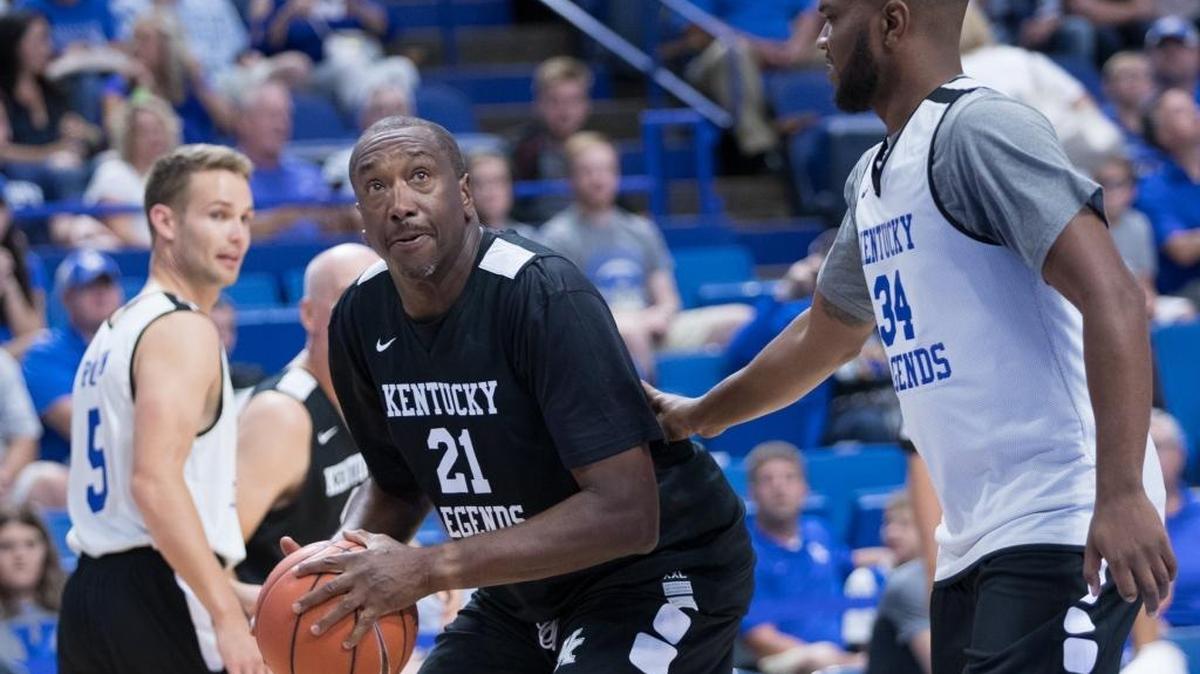 Former Kentucky basketball star Jack Givens played in the UK Alumni Charity basketball game in Rupp Arena on Friday, Aug. 25, 2017, in Lexington. “The most disappointing thing is I wasn’t even tired yet,” when the injury occurred, he said.