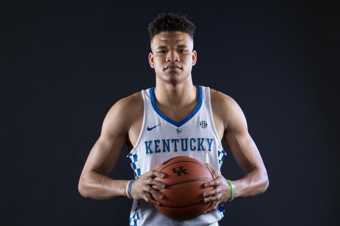 Kevin Knox at the 2017 UK Men's Basketball media day at the Joe Craft Center on Monday, Sept. 18, 2017, in Lexington.