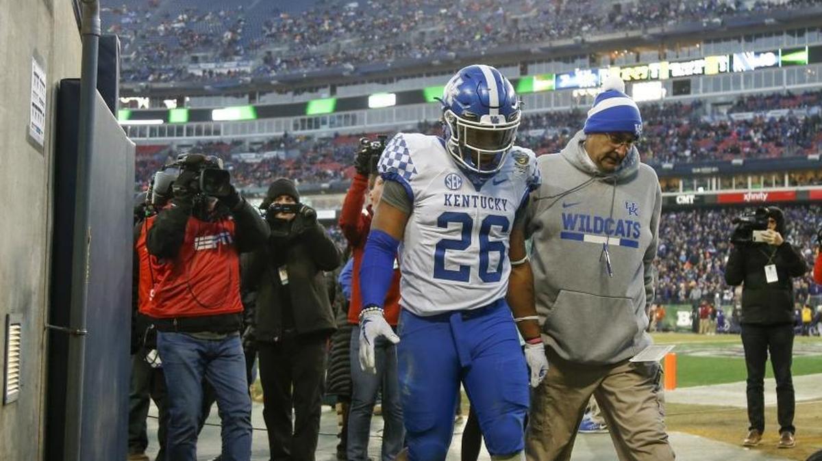 Kentucky running back Benny Snell was escorted off the field after being ejected for an unsportsmanlike conduct penalty against Northwestern early in the second quarter of last season’s Music City Bowl. Kentucky’s players and coaches have called it a learning experience that they’re ready to move on from.