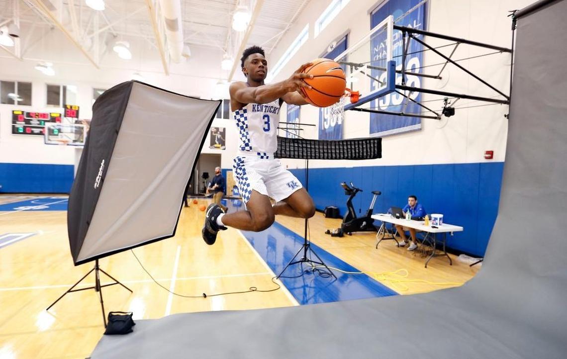 Kentucky guard Hamidou Diallo was photographed during the University of Kentucky men’s basketball photo day on Sept. 18 at the Joe Craft Center.