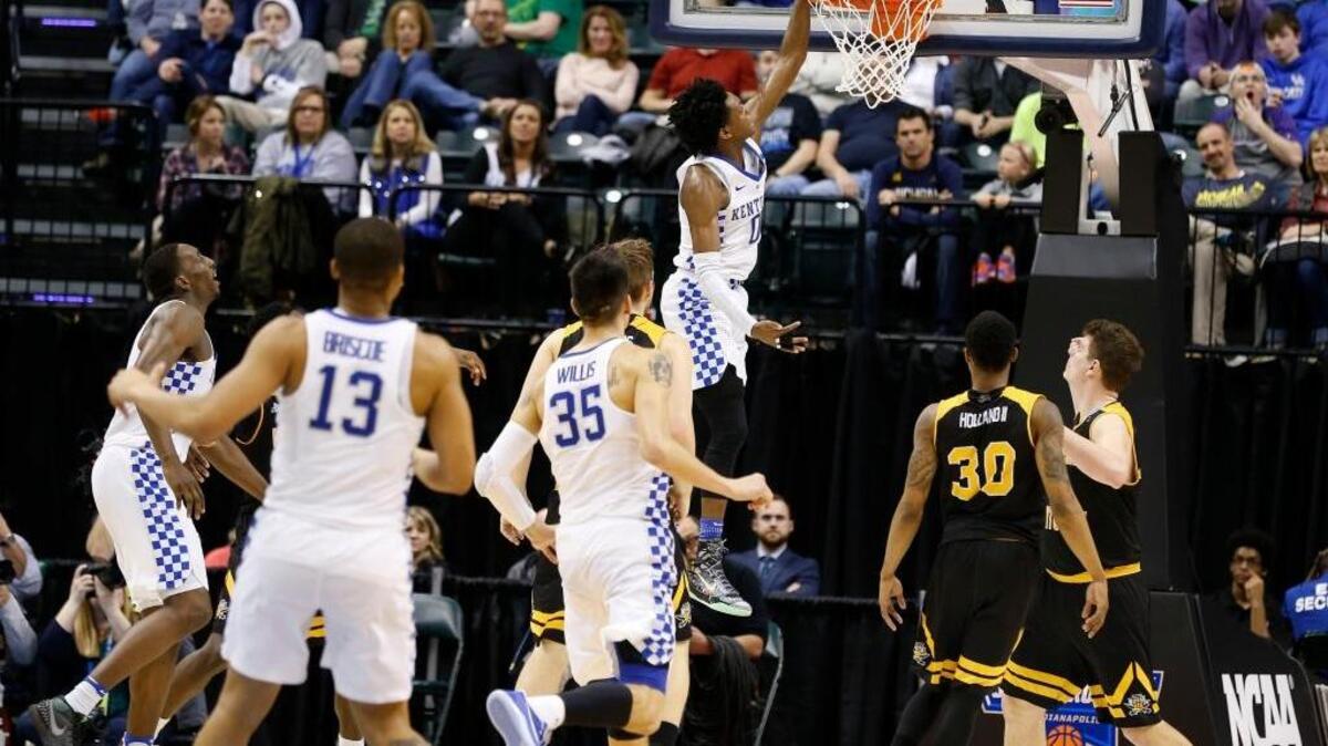 Kentucky takes on Wichita State in the NCAA Tournament round of 32 in Indianapolis on Sunday.