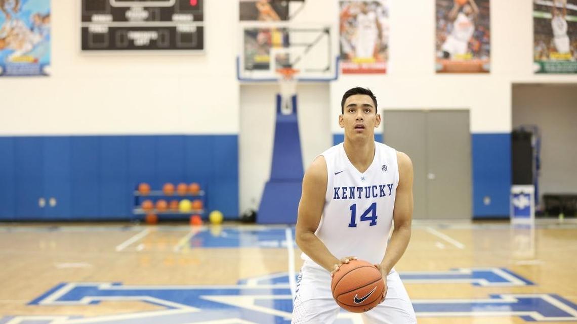 Kentucky freshman Tai Wynyard says he gets his physical nature from his father, a lumberjack.