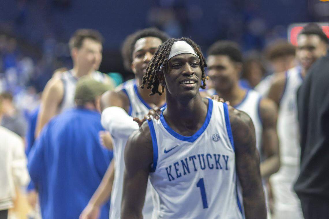 Kentucky guard Denzel Aberdeen played his first three seasons of college basketball with the Florida Gators, helping them win a national title in 2025.