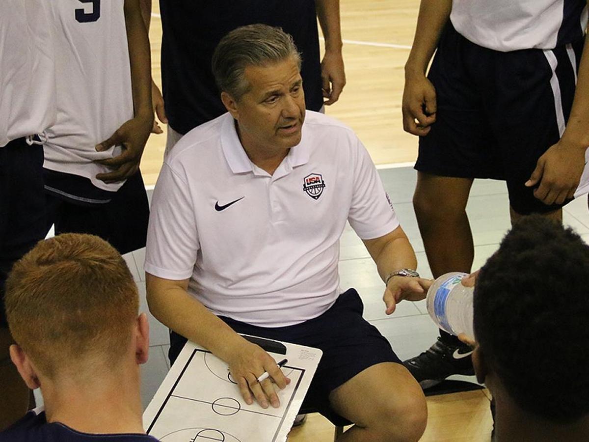 John Calipari coached Team USA in Egypt on Thursday while rumors swirled back home of his interest in the New York Knicks’ presidency.