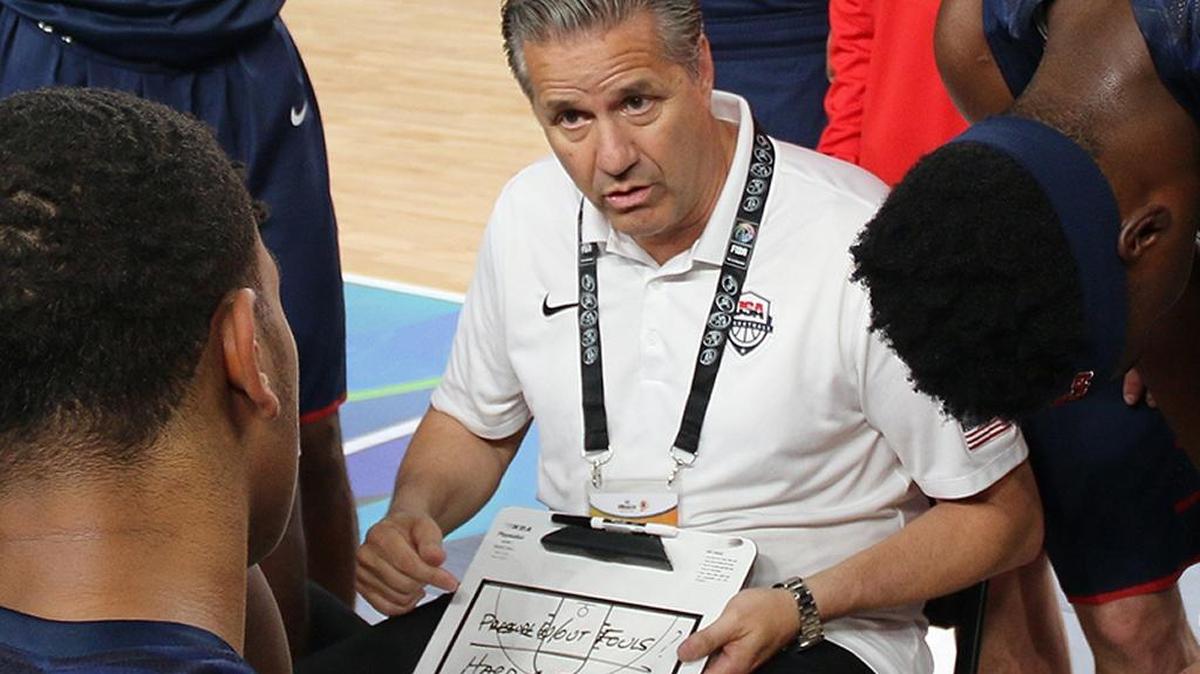 Kentucky’s John Calipari coached Team USA to a 108-48 win in its opening game of the FIBA U19 World Cup on Saturday.