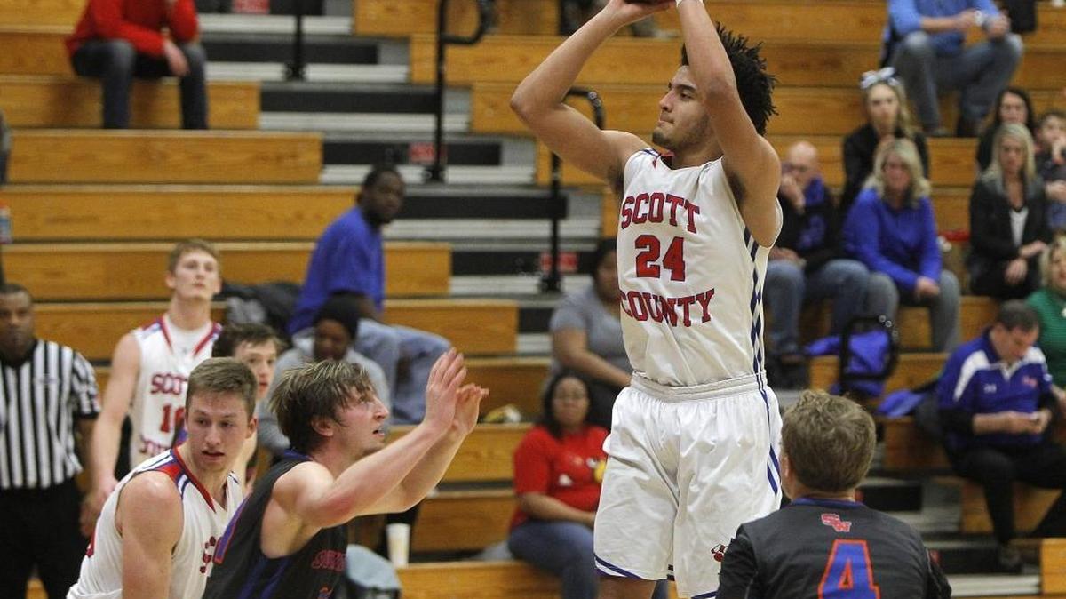 Michael Moreno leads No. 1-ranked Scott County in points and rebounds this season.