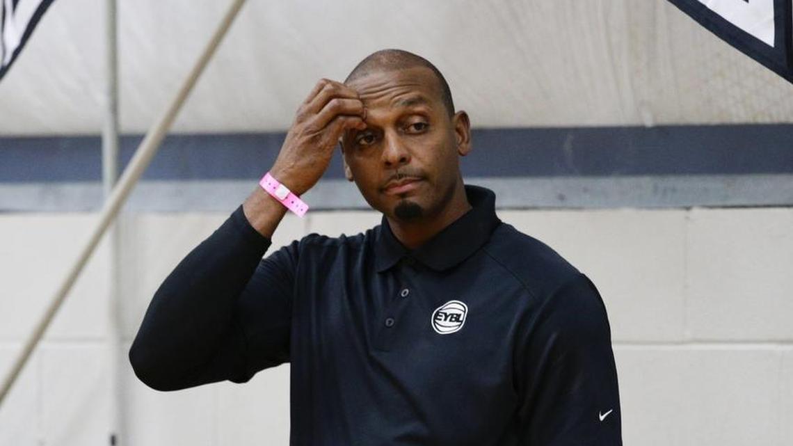 Former NBA guard Penny Hardaway coached Team Penny during the Nike EYBL event in 2015 in Lexington.