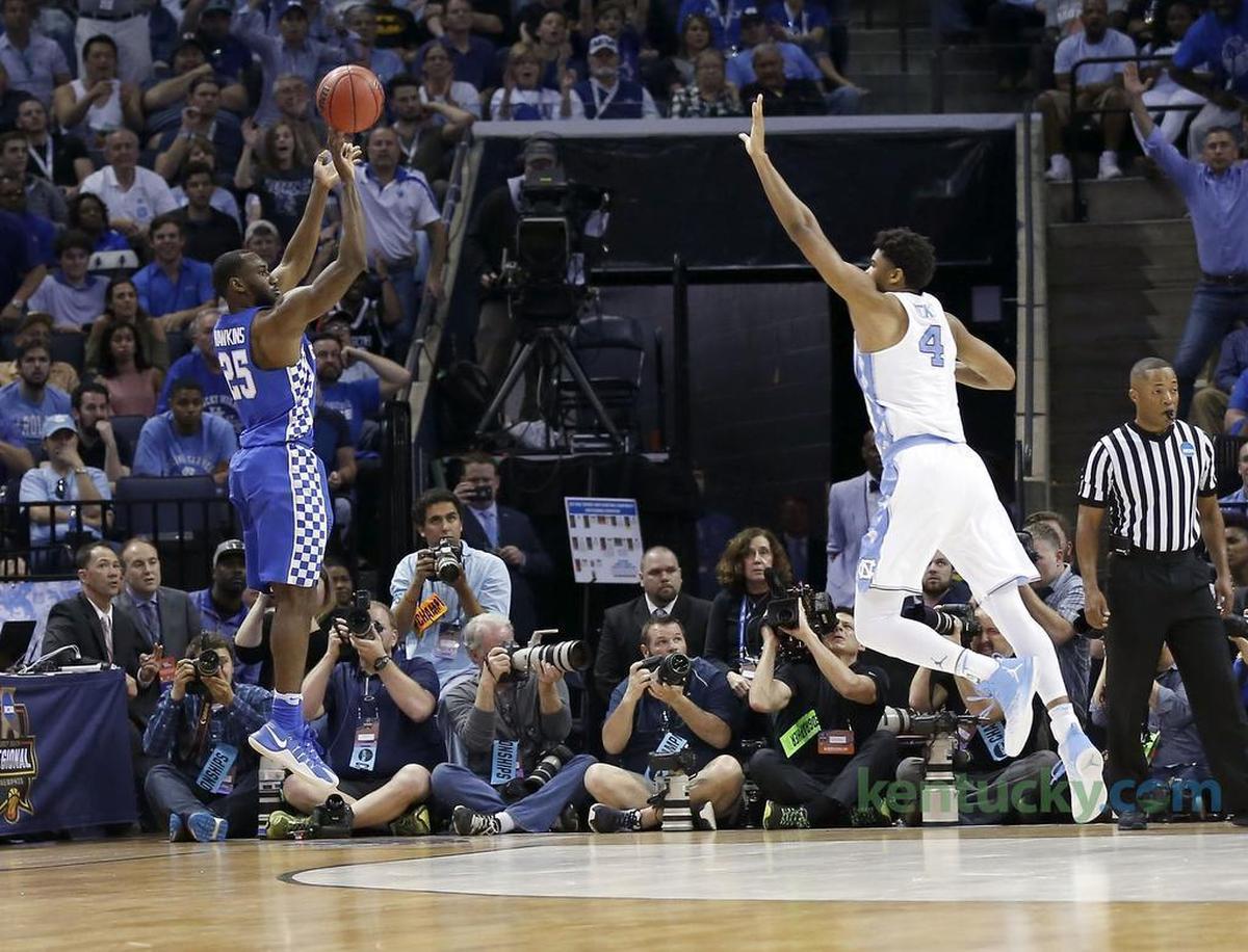 Before Dontaie Allen, former Kentucky Wildcats guard Dominique Hawkins (25) was the most recent in-state player to commit to the UK as a recruited, scholarship player. After leading Madison Central to the 2013 Boys’ Sweet Sixteen championship, Hawkins signed with the Cats.