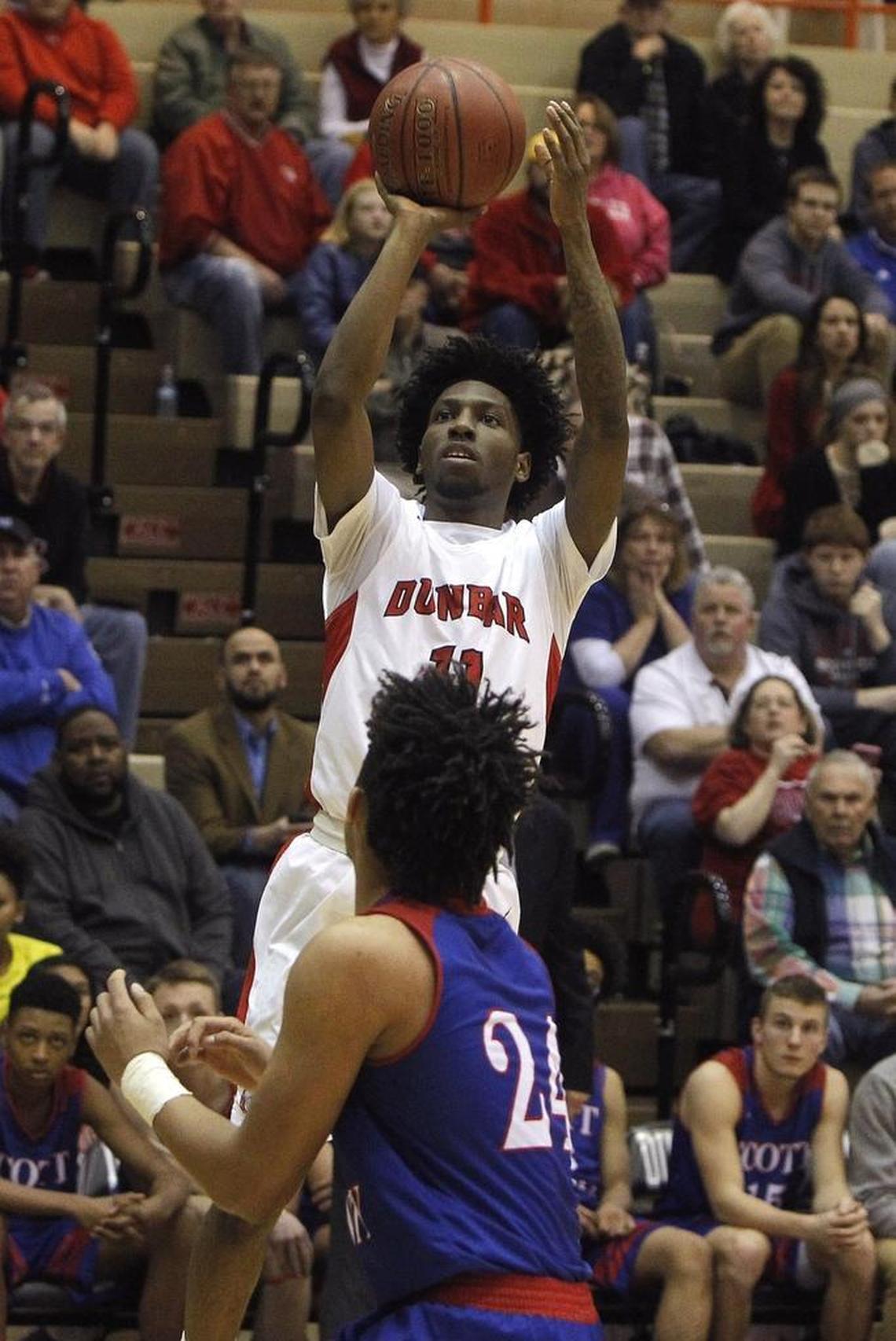 Taveion Hollingsworth was a star player at Paul Laurence Dunbar High School in Lexington.
