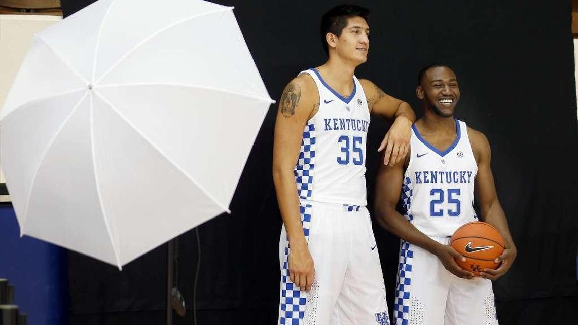 Bullitt East product Derek Willis, left, and ex-Madison Central star Dominique Hawkins are about to enter their fourth and final seasons as Kentucky Wildcats teammates. “(Hawkins) is one of the greatest friends I’ve ever had,” Willis says. Both have one last chance to win a coveted national championship.