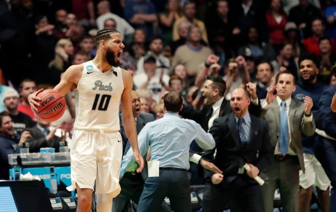 Caleb Martin (10) and his twin brother, Cody, both score in double figures for Nevada, which beat Texas and Cincinnati to get to Atlanta.