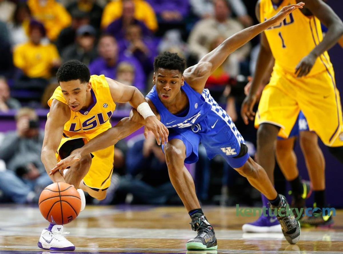LSU point guard Tremont Waters (3) had 18 points, 11 rebounds, three assists and two steals in the Tigers’ 74-71 loss to Kentucky last season.