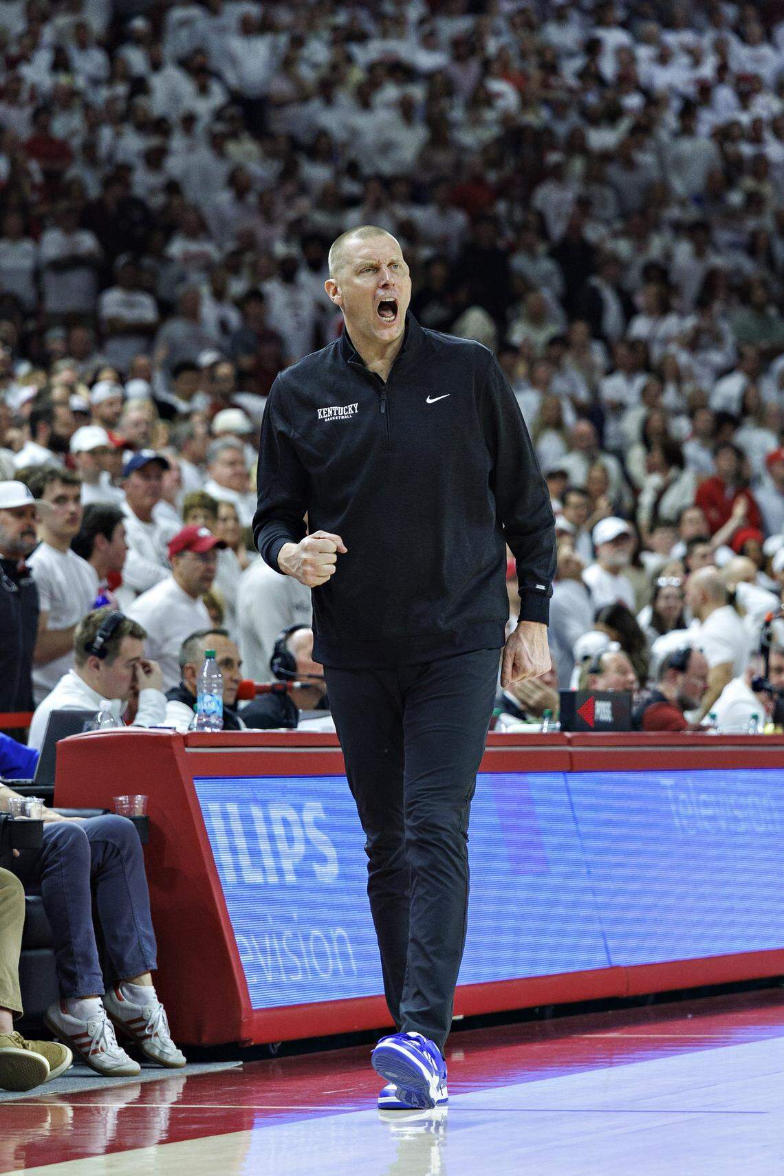 Mark Pope and the Kentucky Wildcats are 6-3 in the SEC after their win at Arkansas on Saturday.