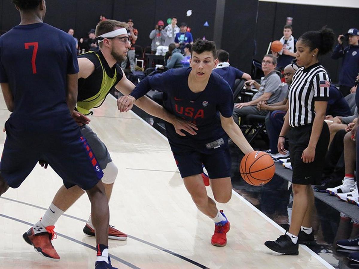 Kentucky signee Tyler Herro looked for room to drive during a practice session Wednesday for Saturday’s Nike Hoop Summit game in Portland, Ore.