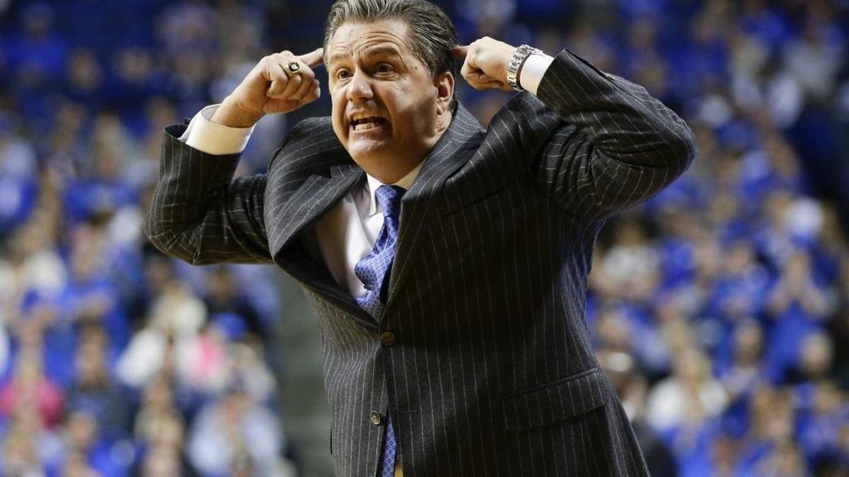 Kentucky Wildcats head coach John Calipari wanted his players to listen as #1 Kentucky defeated Boston University 82-62 on Tuesday November 24, 2015 in Lexington, Ky.