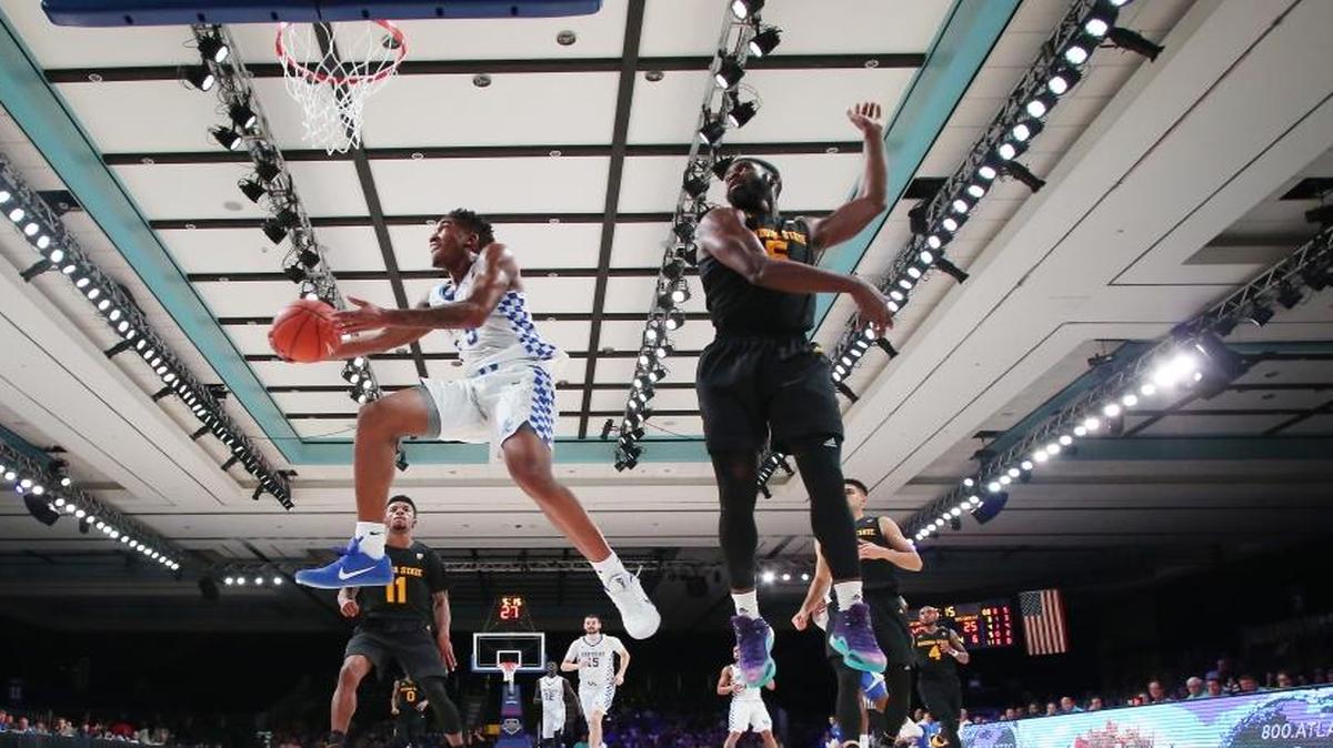 Malik Monk looked to shoot during Kentucky’s game against Arizona State in the Bahamas.