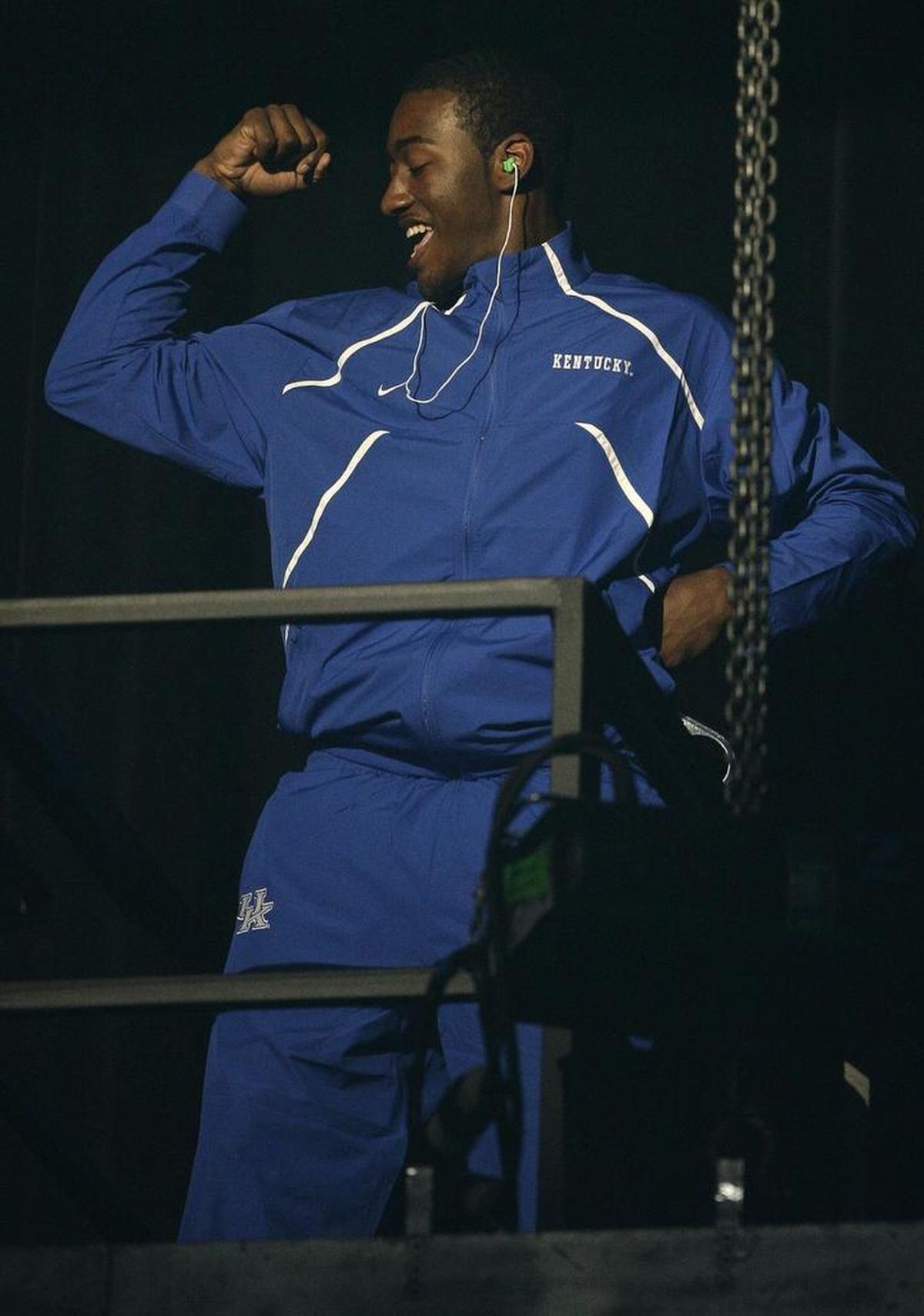 John Wall did the moves that became known as “The John Wall Dance” at Big Blue Madness in 2009.