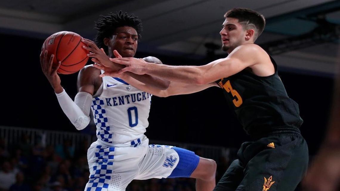 De’Aaron Fox posted the second triple-double in UK men’s basketball history during a win against Arizona State in the Bahamas.