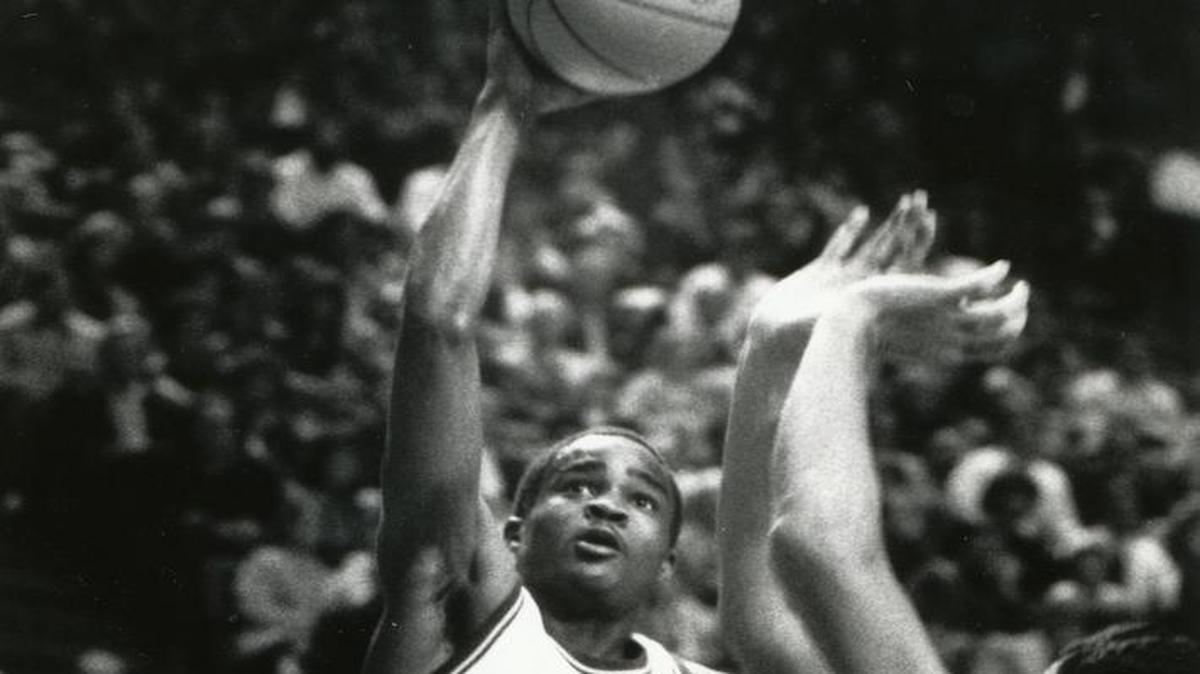 University of Kentucky basketball player Ed Davender played in an exhibition game on Nov. 11, 1984, in Rupp Arena.