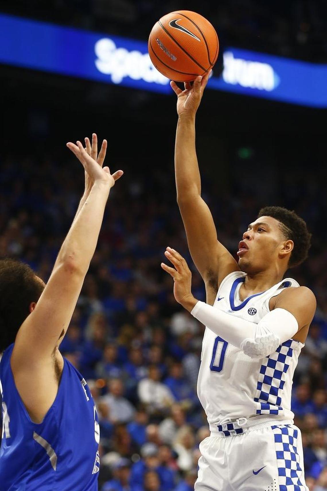 Quade Green was UK’s starting point guard Friday.
