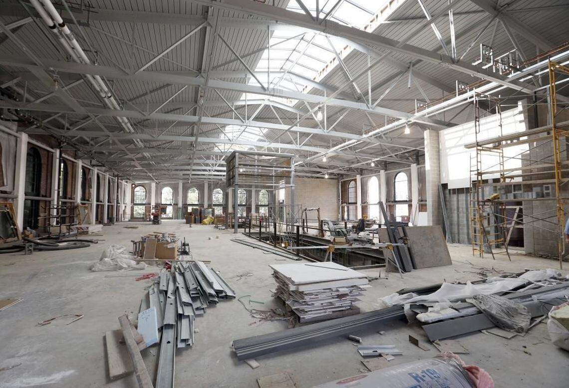 The main cardio fitness room during a tour of the old University of Kentucky Alumni Gym, which will now be called the Alumni Gym Fitness Center.