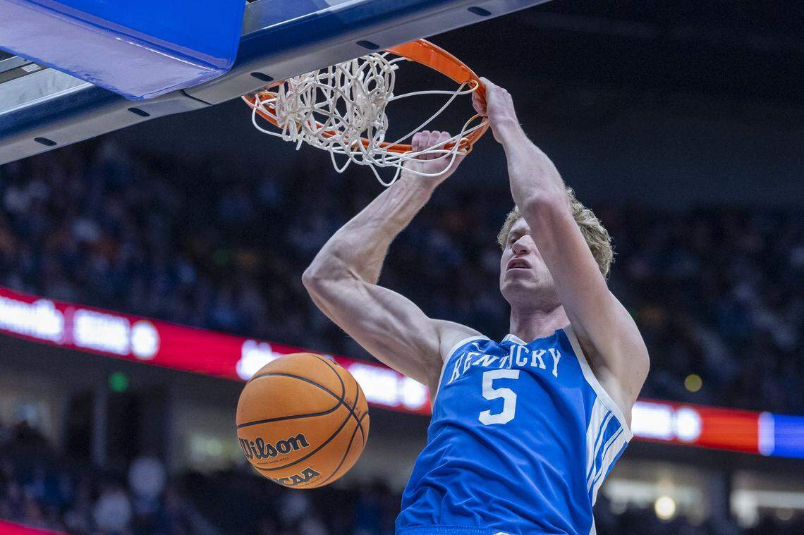 Kentucky guard Collin Chandler had 15 points on 5-of-6 shooting in the Wildcats’ 78-72 win over Missouri at the SEC Tournament on Thursday. Chandler said the Cats are “ready to go” for Friday’s quarterfinal date with Florida.