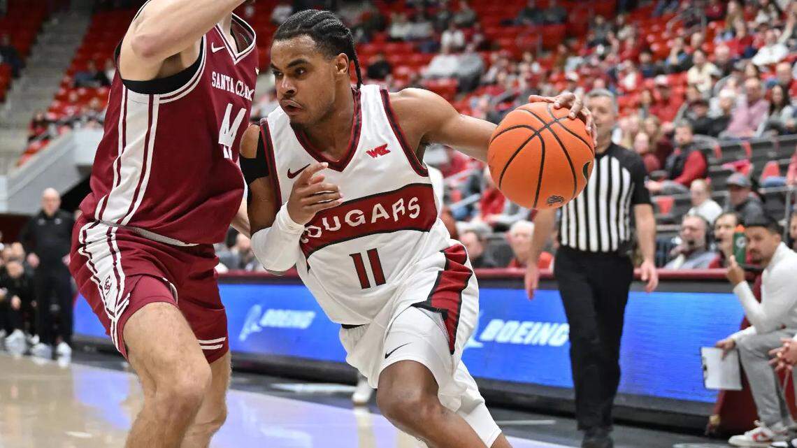 Jerone Morton (11), a 6-foot-4 guard from Lexington, played high school basketball at George Rogers Clark before college stops at Morehead State and Washington State.