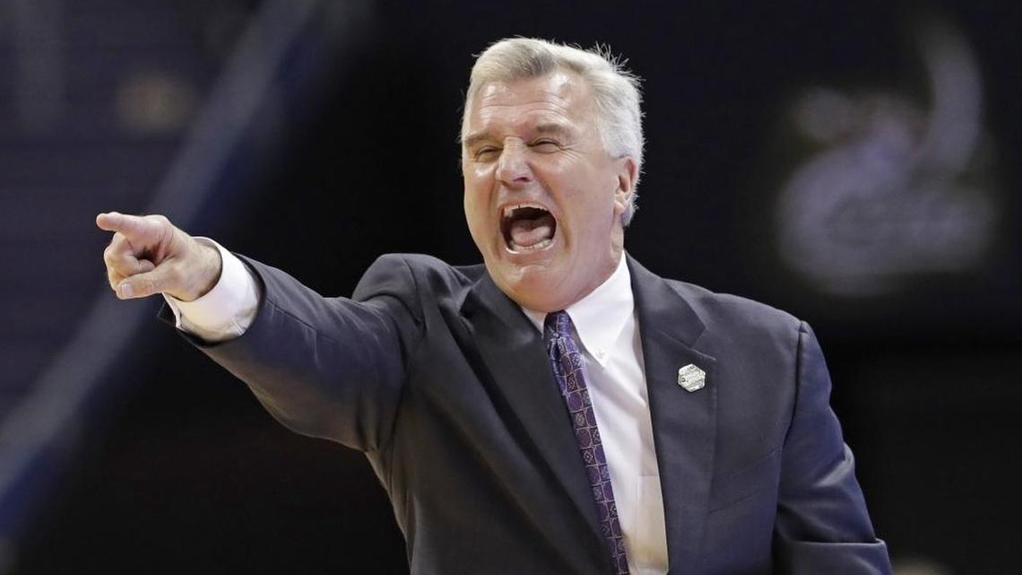 Kansas State head coach Bruce Weber directs his team during an NCAA Tournament game last weekend.