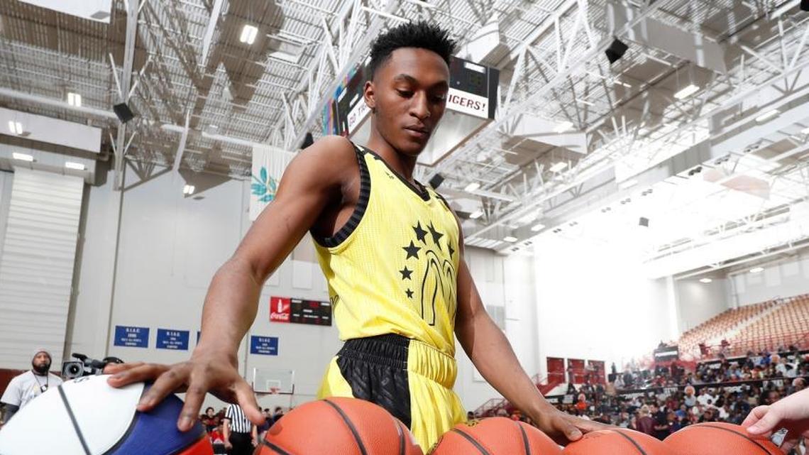 UK signee Immanuel Quickley prepares for the McDonald’s three-point contest Monday night.