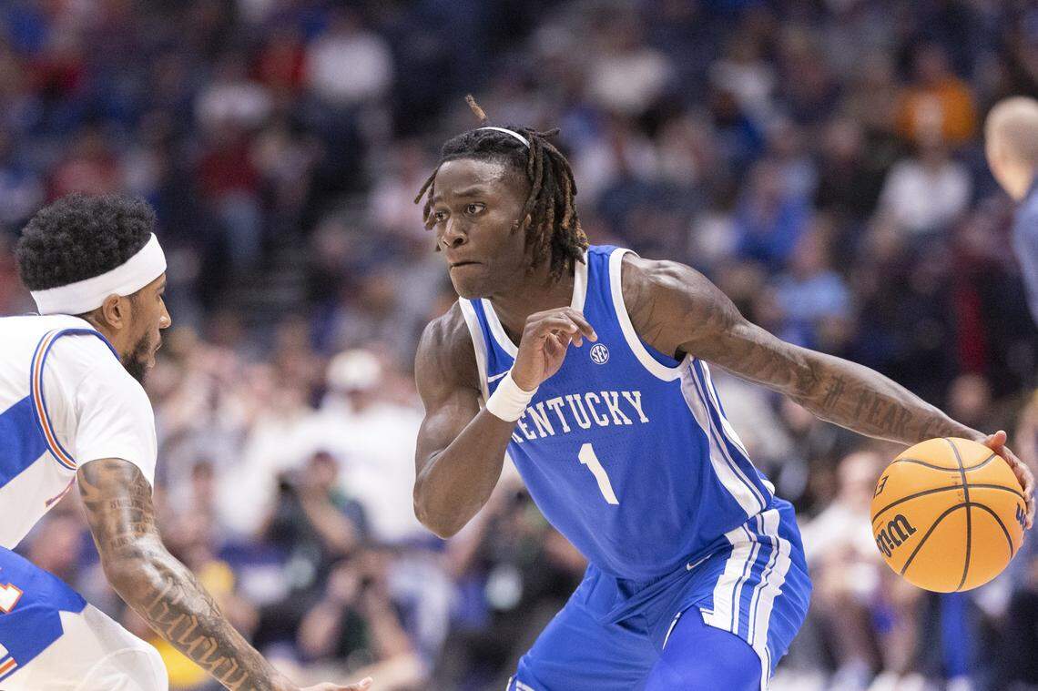 Kentucky guard Denzel Aberdeen was the first former Wildcat to announce their plans from the NCAA transfer portal this offseason.