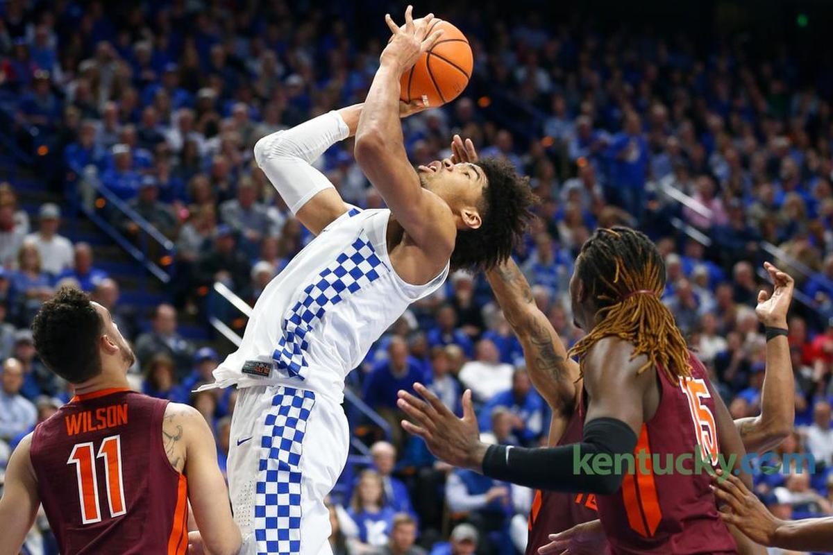 Former Virginia Tech Hokies forward Chris Clarke (15), now a key player for Texas Tech, will get another chance to guard Kentucky center Nick Richards (with ball) when the Wildcats face the Red Raiders on Saturday in the Big 12/SEC Challenge.