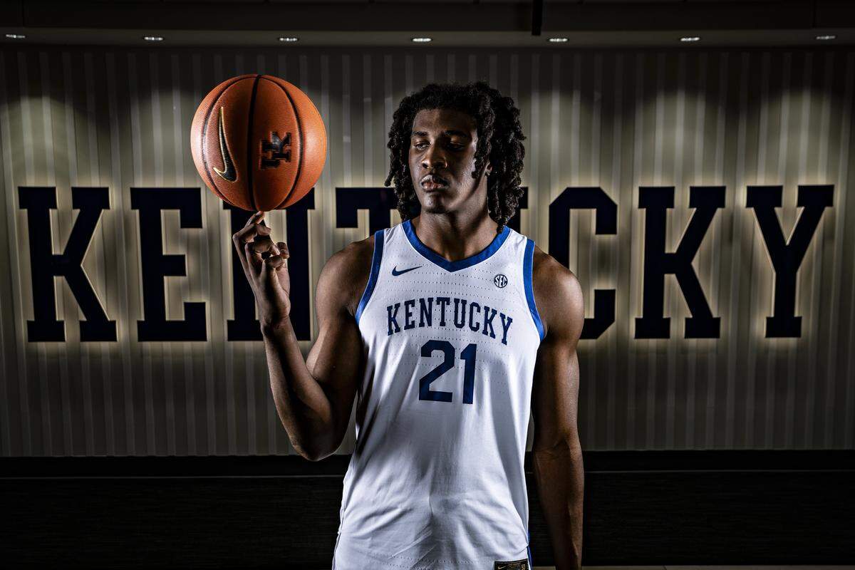 Jayden Quaintance appeared in only four games for the Kentucky Wildcats last season, but he is still projected as a first-round pick in this year’s NBA draft.