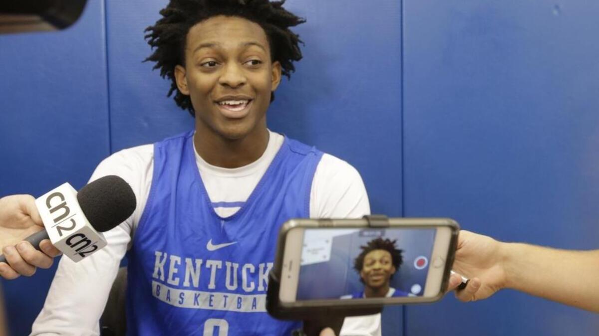 De’Aaron Fox took questions during UK’s Media Day last week.